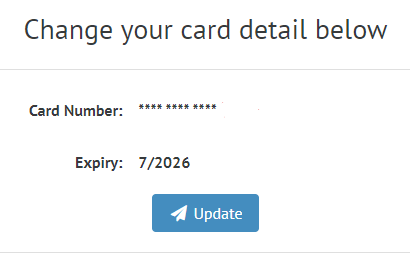 Change bank card